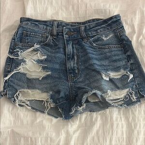 Distressed Denim Shorts